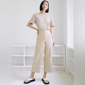 Aritzia Babaton Vegan Leather Cynthia Pant Culotte Cropped High Rise Spring Sz12